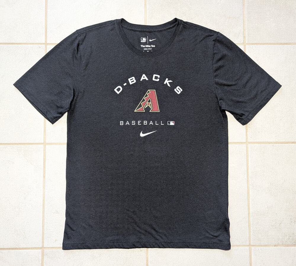 Nike Youth XL Arizona Diamondbacks Short Sleeve Shirt Tee Black Stretch